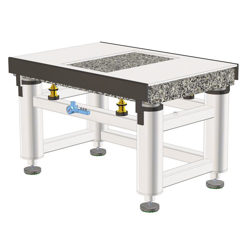 Anti Vibration Table Auto Levelling Pneumatic Isolation with High Vibration Isolation, Series DIT-AHL