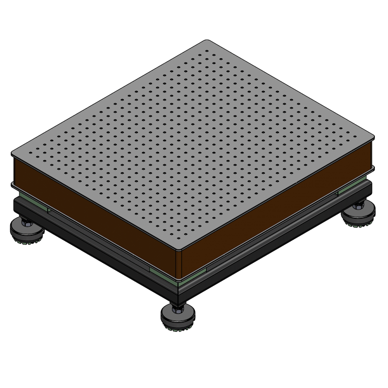 Anti Vibration Platform with Elastomeric Vibration Isolation with HoneyComb Breadboard